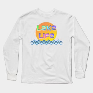 LAKE LIFE Sun & Water Illustration Long Sleeve T-Shirt